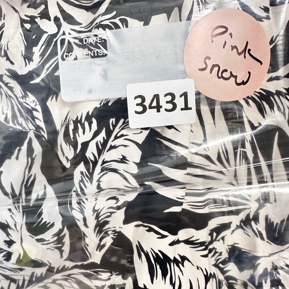 Catalina Women's Skirted Swimsuit Skirt Bottom black and white side split M 3431 - Picture 10 of 12